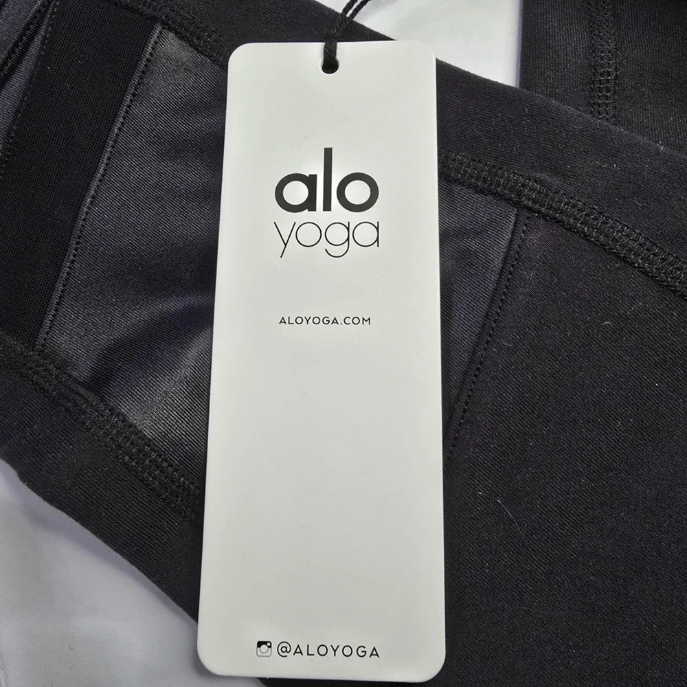 Alo yoga high waist Moto legging Black new XS Reg‎ $114
